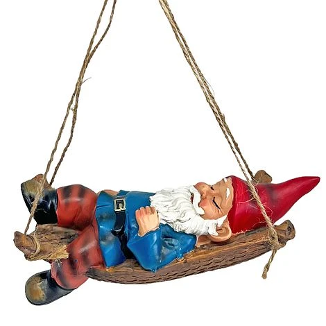 Sleeping Gnome In A Hammock Hanging Garden Ornament 9 Sleeping Gnome In A Hammock Hanging Garden Ornament - Image 9