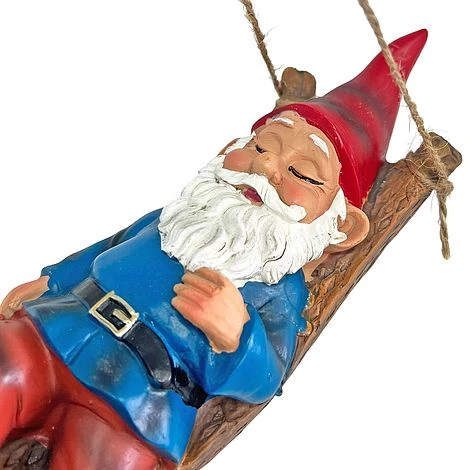 Sleeping Gnome In A Hammock Hanging Garden Ornament 10 Sleeping Gnome In A Hammock Hanging Garden Ornament - Image 10