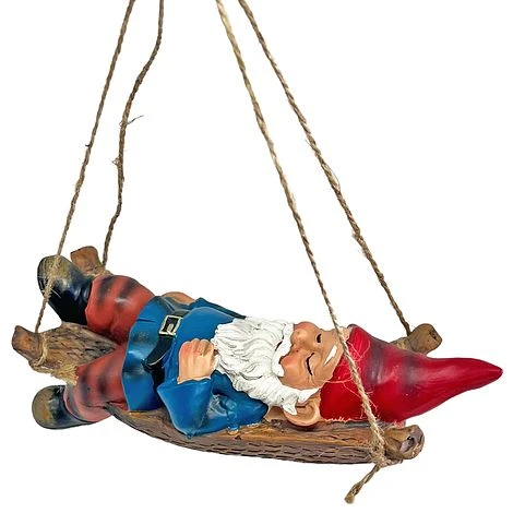 Sleeping Gnome In A Hammock Hanging Garden Ornament 11 Sleeping Gnome In A Hammock Hanging Garden Ornament - Image 11