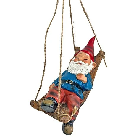 Sleeping Gnome In A Hammock Hanging Garden Ornament 2 Sleeping Gnome In A Hammock Hanging Garden Ornament - Image 2