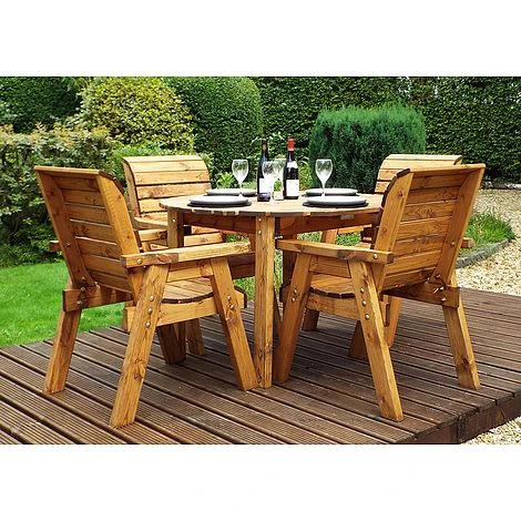 4 Seater Round Table Set 2 4 Seater Round Table Set - Image 2