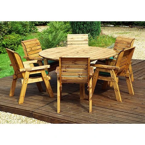 6 Seater Round Table Set 2 6 Seater Round Table Set - Image 2