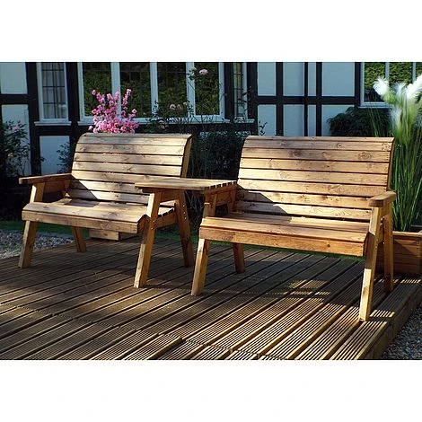 Twin Bench Set Straight 1 Twin Bench Set Straight