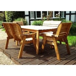 6 Seater Rectangular Table Set With Benches -Green Haven Shop HB1420Pic5