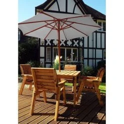 Charles Taylor Wooden Parasol Green 9 Charles Taylor Wooden Parasol Green -Green Haven Shop HB32GR20Parasol20Grey20Open