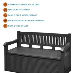 Idooka Black Storage Bench -Green Haven Shop Key20Features14