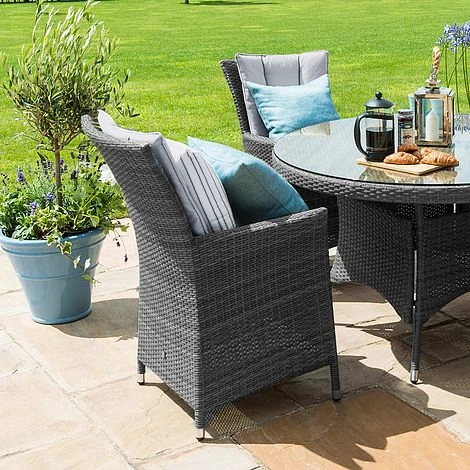 Maze Rattan LA Garden Dining Set Round With Ice Bucket 4 Seat 4 Maze Rattan LA Garden Dining Set Round With Ice Bucket 4 Seat - Image 4