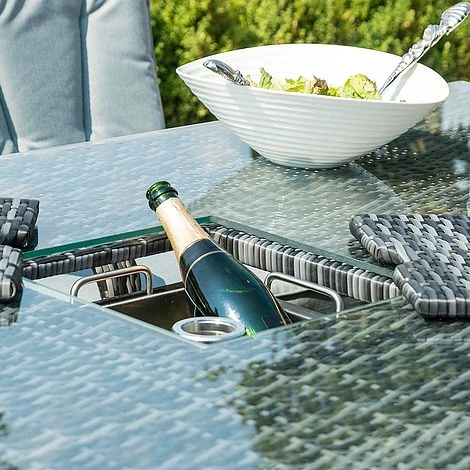 Maze Rattan LA Garden Dining Set Rectangular With Ice Bucket 6 Seat 9 Maze Rattan LA Garden Dining Set Rectangular With Ice Bucket 6 Seat - Image 9