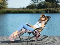 Idooka Mesh Rocking Sun Lounger -Green Haven Shop Lakeside