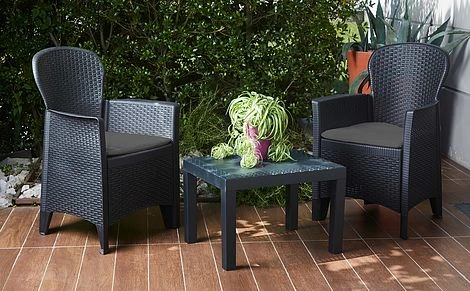 Idooka Tea For Two Dark Grey Bistro Set 6 Idooka Tea For Two Dark Grey Bistro Set - Image 6