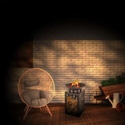 Idooka Brazier Firebowl Outdoors Heating Fire Pit With Built In Log Storage And Firewood Rack 11 Idooka Brazier Firebowl Outdoors Heating Fire Pit With Built In Log Storage And Firewood Rack -Green Haven Shop Lifestyle20Burning1