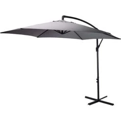 Idooka 300cm Grey Cantilever Garden Parasol - Patio Umbrella & Sun Shade 16 Idooka 300cm Grey Cantilever Garden Parasol - Patio Umbrella & Sun Shade -Green Haven Shop Main38