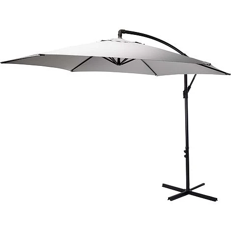 Idooka 300cm Grey Cantilever Garden Parasol - Patio Umbrella & Sun Shade 2 Idooka 300cm Grey Cantilever Garden Parasol - Patio Umbrella & Sun Shade - Image 2