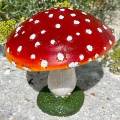 Large Red Cap Mushroom Ornament -Green Haven Shop NJ1035 8