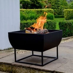 Outdoor Windermere Firebowl Black Iron H36Cm W50Cm -Green Haven Shop OWFB50 2