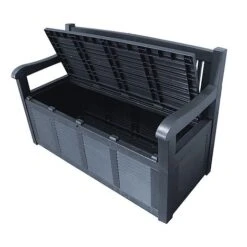 Idooka Black Storage Bench -Green Haven Shop Open2