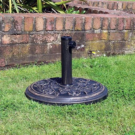 Cast Iron Effect Garden Parasol Base 9kg 1 Cast Iron Effect Garden Parasol Base 9kg