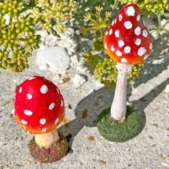 Set 3 Garden Mushroom Ornaments -Green Haven Shop SET3MUSH 7