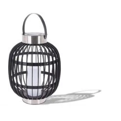 Idooka Large Chrome Solar Lantern -Green Haven Shop SOLAR LANTERNS.LARGE .Main