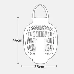 Idooka Large Chrome Solar Lantern -Green Haven Shop SOLAR LANTERNS.LARGE .Silhouette