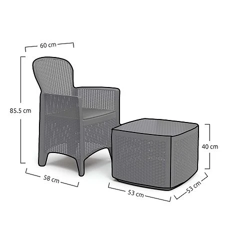 Idooka Tea For Two Dark Grey Bistro Set 2 Idooka Tea For Two Dark Grey Bistro Set - Image 2