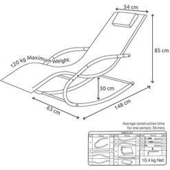 Idooka Mesh Rocking Sun Lounger -Green Haven Shop Silhouette20Detailed1