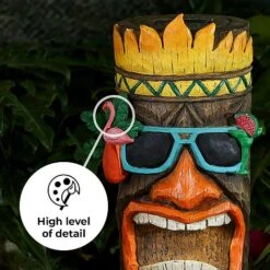 Tiki Garden Solar Ornament Large 45cm -Green Haven Shop Tiki 45 edit3