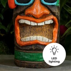 Tiki Garden Solar Ornament Large 45cm -Green Haven Shop Tiki 45 edit4
