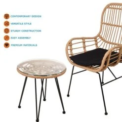 Idooka Rattan Bistro Set -Green Haven Shop X67000030.KeyFeatures