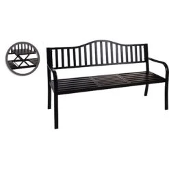 Idooka Folding Black Bench -Green Haven Shop YA3000040.Punch