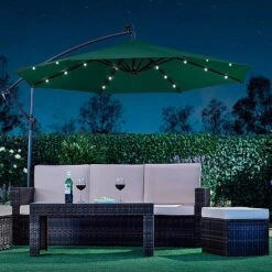 Solar LED Cantilever Parasol -Green Haven Shop g0588 11