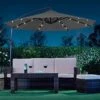 Solar LED Cantilever Parasol