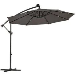Solar LED Cantilever Parasol -Green Haven Shop g0588 5