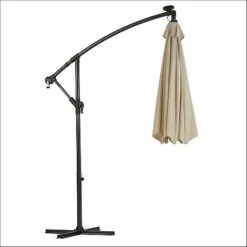 Solar LED Cantilever Parasol -Green Haven Shop g0588 8