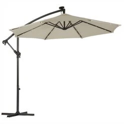 Solar LED Cantilever Parasol -Green Haven Shop g0588 9
