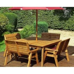 8 Seater Square Table Set With 4 X Benches -Green Haven Shop hb81 3