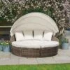 Rattan Day Bed With Table - 180cm